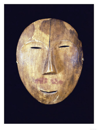 An Eskimo Wood Face Mask from Northern Alaska