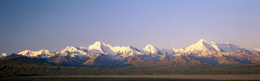 Panoramic View of Mountain Range, Mount Mather, Mount Brooks, Alaska, USA