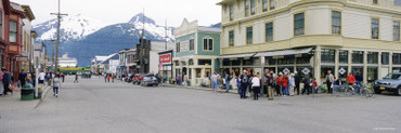 Tourists in a City, Main Street, Skagway, Alaska, USA