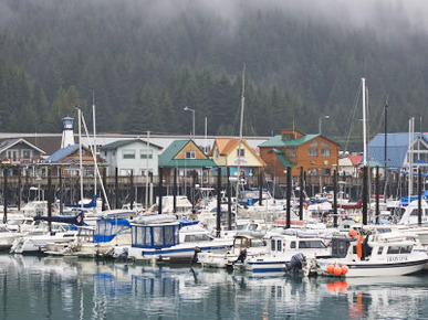 Harbor in the Coastal Town of Seward, Alaska, USA