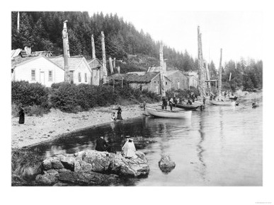 Village in Alaska, circa 1900