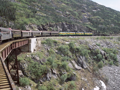Train, White Pass Railway, Skagway, Alaska, United States of America (Usa), North America