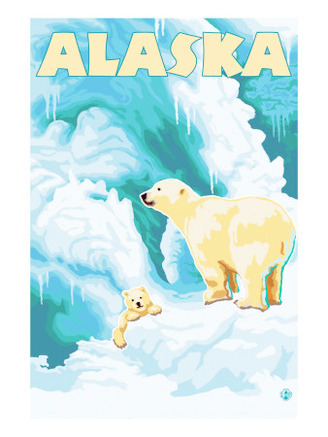 Alaska Polar Bears on Iceberg